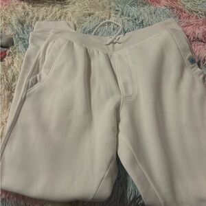 White Sweatpants with Logo